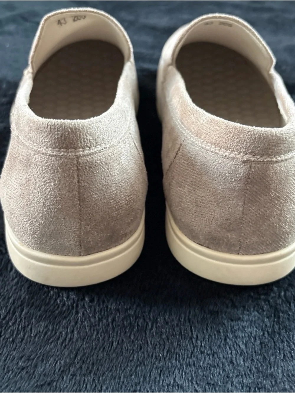 Old Money Luxury Mens Suede Loafers Sand Beige Slip On Size 43/US Size 10 - Picture 5 of 5